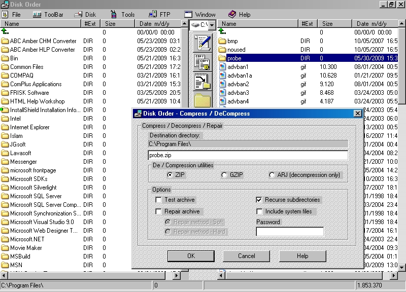 Disk Order screenshot